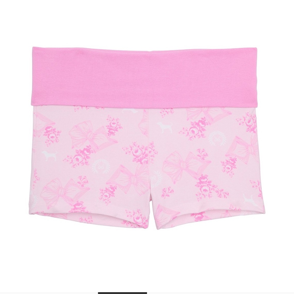 PINK X LoveShackFancy Cotton Foldover Micro Shorts S - Picture 7 of 14